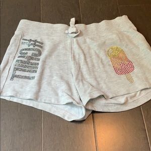 Bedazzled Gray sweatshorts